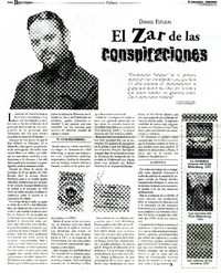 El zar de las conspiraciones  [artículo] Andrès Carrasco Ruiz.