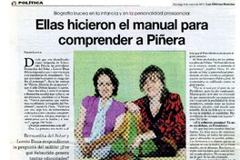 Ellas hicieron el manual para comprender a Piñera  [artículo] Fabián Llanca.