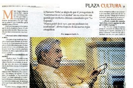 Zavalita es un personaje con el que me identifico mucho (entrevista)  [artículo] Amparo Lavìn A.