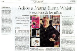 Adiòs a Marìa Elena Walsh, la escritora de los niños  [artículo] Alicia Rinaldi.