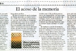 El acoso de la memoria  [artículo] Patricia Espinosa.