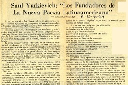 Los fundadores de la nueva poesía latinoamericana  [artículo] Edmundo Concha.