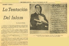 La tentación del Islam  [artículo] Martín Ocaña.