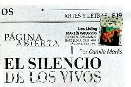 El silencio de los vivos  [artículo] Camilo Marks.