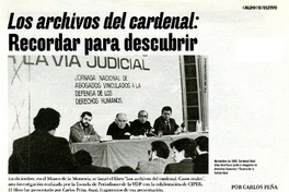 Los archivos del Cardenal: recordar para descubrir  [artículo] CArlos Peña.
