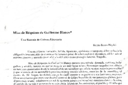 Misa de réquiem de Guillermo Blanco  [artículo] REnzo Rosso Heydel.