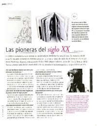 Las pioneras del siglo 20  [artículo] Ximena Heinsen.