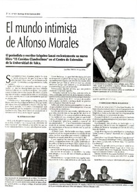 El mundo intimista de Alfonso Morales  [artículo] Héctor Araya Brito.