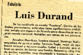 Luis Durand  [artículo] Aitor.