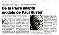 De la Parra adapta modelo de Paul Auster.  [artículo]