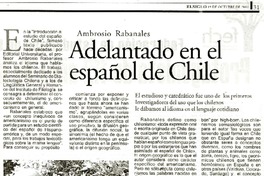 Adelantado en el español de Chile  [artículo]