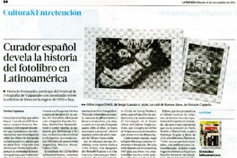 Curador español devela la historia del fotolibro en Latinoamérica  [artículo] Denisse Espinoza