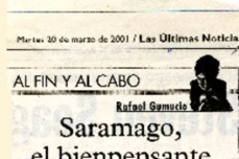 Saramago, el bienpensante  [artículo] Rafael Gumucio.