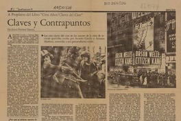 Claves y contrapuntos  [artículo] Arturo Fontaine Talavera.