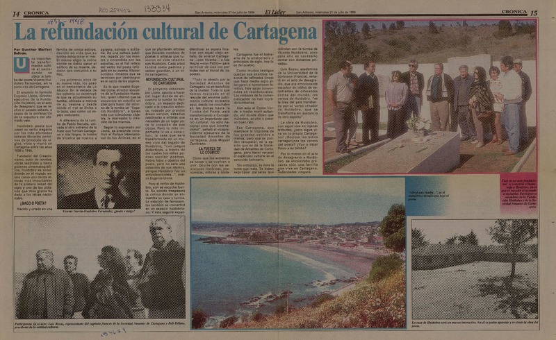 La refundación cultural de Cartagena  [artículo] Gunther Malfert Beltrán.