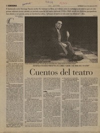 Cuentos del teatro  [artículo] Rocío Lineros.