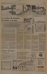 La tumba de Vicente Huidobro y el mar --  [artículo] Bernardo Soria.