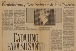 Encubrimiento y descubrimiento de Luis Oyarzún  [artículo] Enrique Lafourcade.