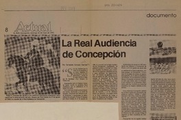 La Real Audiencia de Concepción  [artículo] Fernando Campos Harriet.