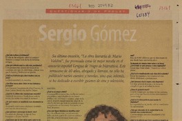Sergio Gómez : entrevista [artículo]