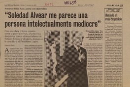 Soledad Alvear me parece una persona intelectualmente mediocre" : [entrevista] [artículo] Alejandro Pardo.
