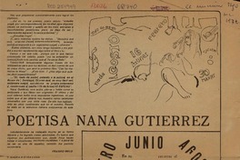 Poetisa Nana Gutiérrez  [artículo] Franko Melo.