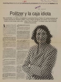 Politzer y la caja idiota : [entrevista] [artículo] Eduardo Bravo Pezoa.
