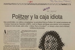 Politzer y la caja idiota : [entrevista] [artículo] Eduardo Bravo Pezoa.