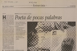 Poetas de pocas palabras [entrevistas] [artículo] : Matías Rivas.