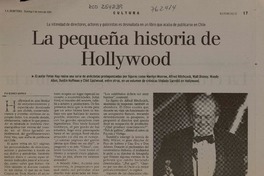 La pequeña historia de Hollywood  [artículo] Rodrigo Miranda C.