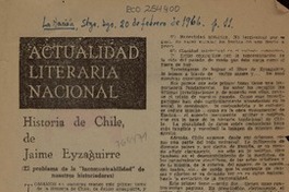 Historia de Chile  [artículo] Juan Tejeda.