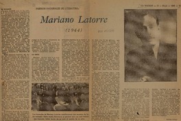 Mariano Latorre (1944)  [artículo] Gastón Colina.
