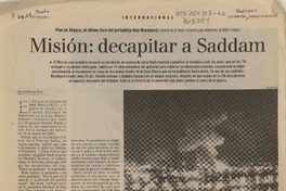 Misión : decapitar a Saddam  [artículo] Maureen Halpern.