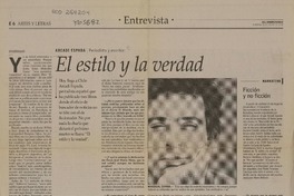 El estilo y la verdad  [artículo] Esteban Cabezas.