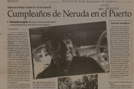 Cumpleaños de Neruda en el Puerto  [artículo] Vivian Olivares.