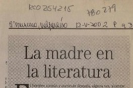 La madre en la literatura  [artículo] Hugo Rolando Cortés.