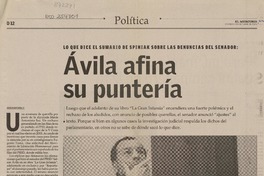 Ávila afina su puntería  [artículo] Sergio Espinosa V.