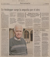 En Heidegger surge la angustia por el otro [entrevista] [artículo] Pedro Gandolfo <y> José Andrés Murillo.
