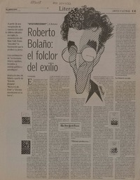 Roberto Bolaño: el folclor del exilio  [artículo] Francine Prose.