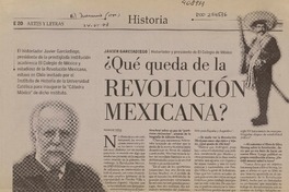 ¿Qué queda de la revolución mexicana? (entrevista)  [artículo] Patricio Tapia.