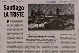 Santiago, la triste  [artículo] Guillermo Carrasco Notario.