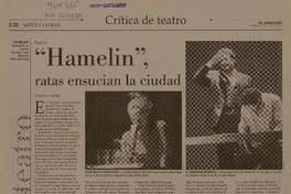 "Hamelin", ratas ensucian la ciudad  [artículo] Hernán Letelier.