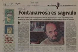 Fontanarrosa es sagrado  [artículo] Aldo Schiappacasse.
