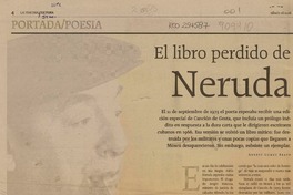 El libro perdido de Neruda  [artículo] Andrés Gómez Bravo.