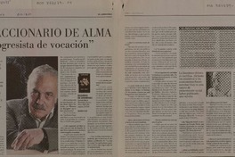 "Soy reaccionario del alma y progresista de vocación" (entrevista)  [artículo] Alvaro Matus.
