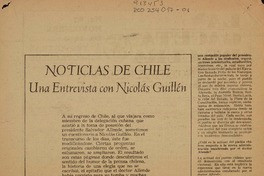 Noticias de Chile (entervista)  [artículo] Armando Alvarez Bravo.