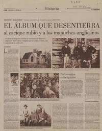 El álbum que desentierra al cacique rubio y a los mapuches anglicanos  [artículo] Oscar Contardo.