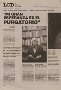 "Mi gran esperanza es el purgatorio" (entrevista)  [artículo]Javier García.