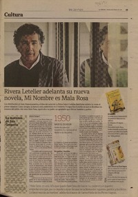 Rivera Letelier adelanta su nueva novela, Mi nombre es Mala Rosa  [artículo]Roberto Careaga C.