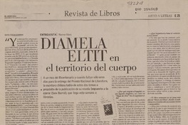 Diamela Eltit en el territorio del cuerpo (entrevista)  [artículo] María Teresa Cárdenas